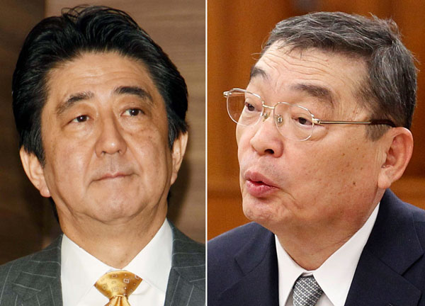 安倍首相と籾井ＮＨＫ会長（Ｃ）日刊ゲンダイ