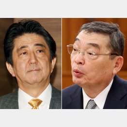 安倍首相と籾井ＮＨＫ会長（Ｃ）日刊ゲンダイ