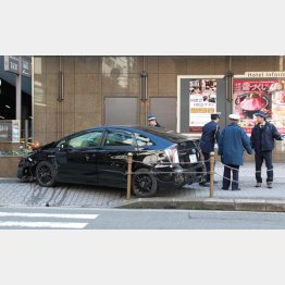 梅田の事故現場(C)日刊ゲンダイ