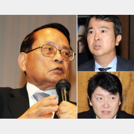 左から時計回りに、平沢勝栄、石原宏高、足立康史の３議員（Ｃ）日刊ゲンダイ