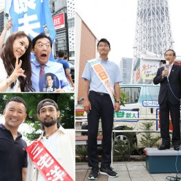 【東京】田中康夫vs朝日健太郎 “写メ合戦”で無党派争奪戦