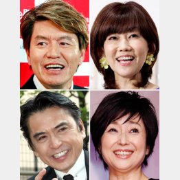 (左上から時計回りに)ヒロミ&松本伊代夫妻、竹下景子、志垣太郎(C)日刊ゲンダイ