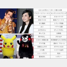 11月17日に発表されたノミネート30語