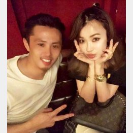 平子理沙と宇田川容疑者のツーショット