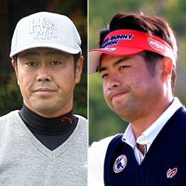 タイトル狙う谷原秀人(左)と池田勇太