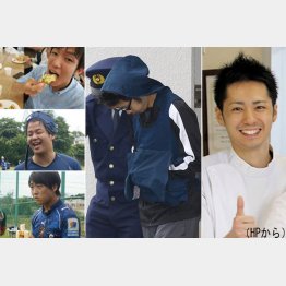 送検された藤坂容疑者(右)と先に逮捕された千葉大医学部5年の3容疑者(左上~下・いずれもHPから)