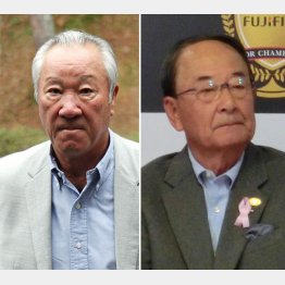 渦中の松井功副会長(左は青木功会長)