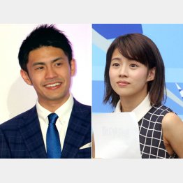 不倫疑惑報道が飛び出した加藤泰平アナ(左)と田中萌アナ