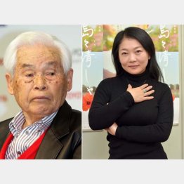 故新藤兼人監督(左)と新藤風監督