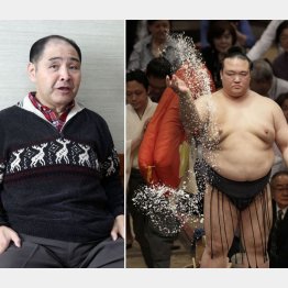 尾車親方(左)と稀勢の里